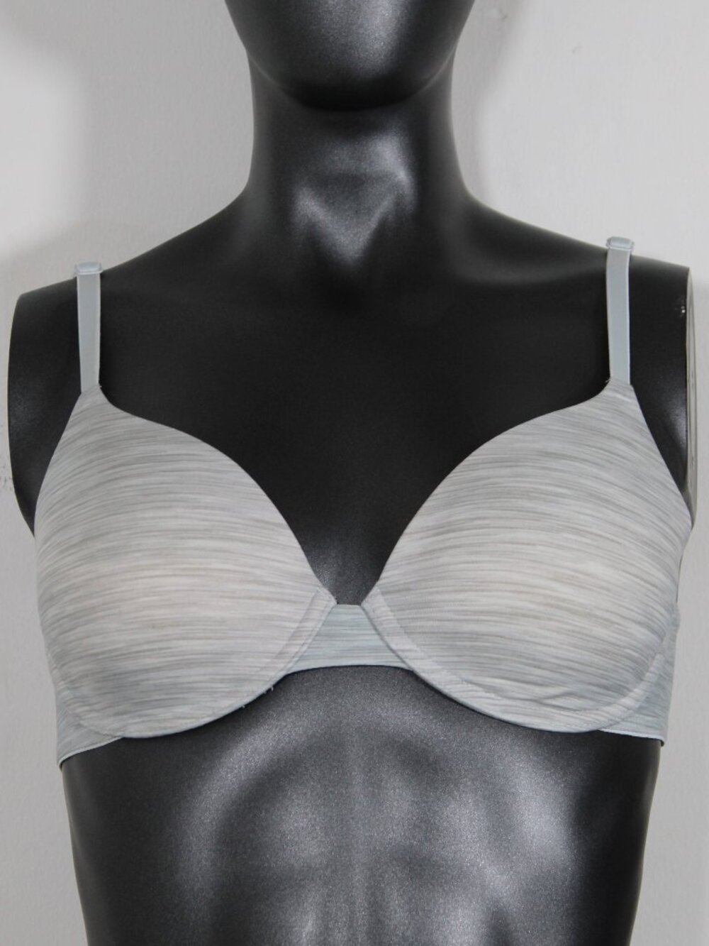 PINK Victoria's Secret Wear Everywhere Push-Up Bra Gray Heather Space Dye
